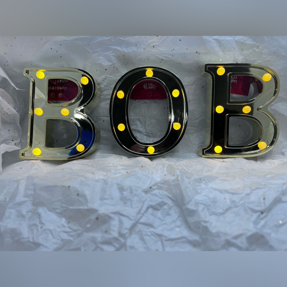 Light up letter ornament bundle